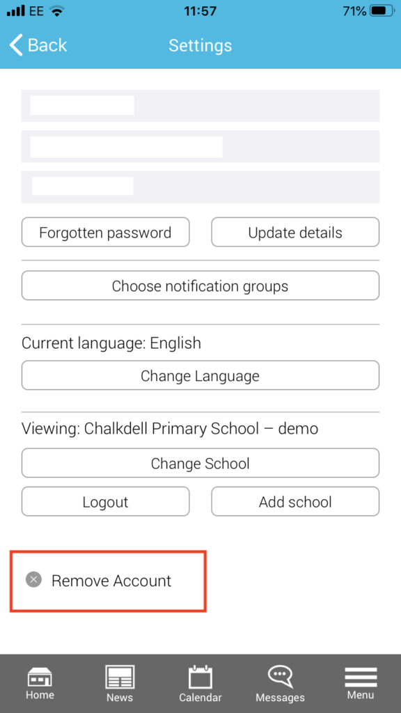 How to Delete After School App Account