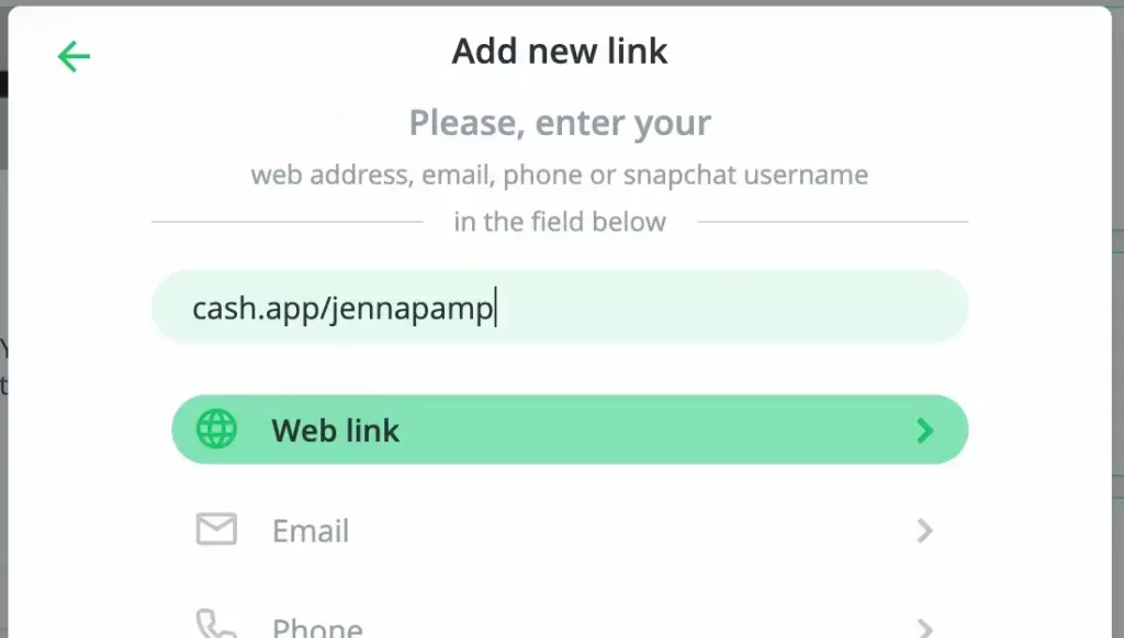 Add Cash App to Linktree