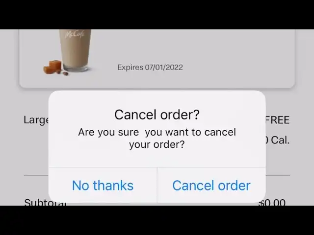 Cancel Order in Mcdonald'S App Ph 