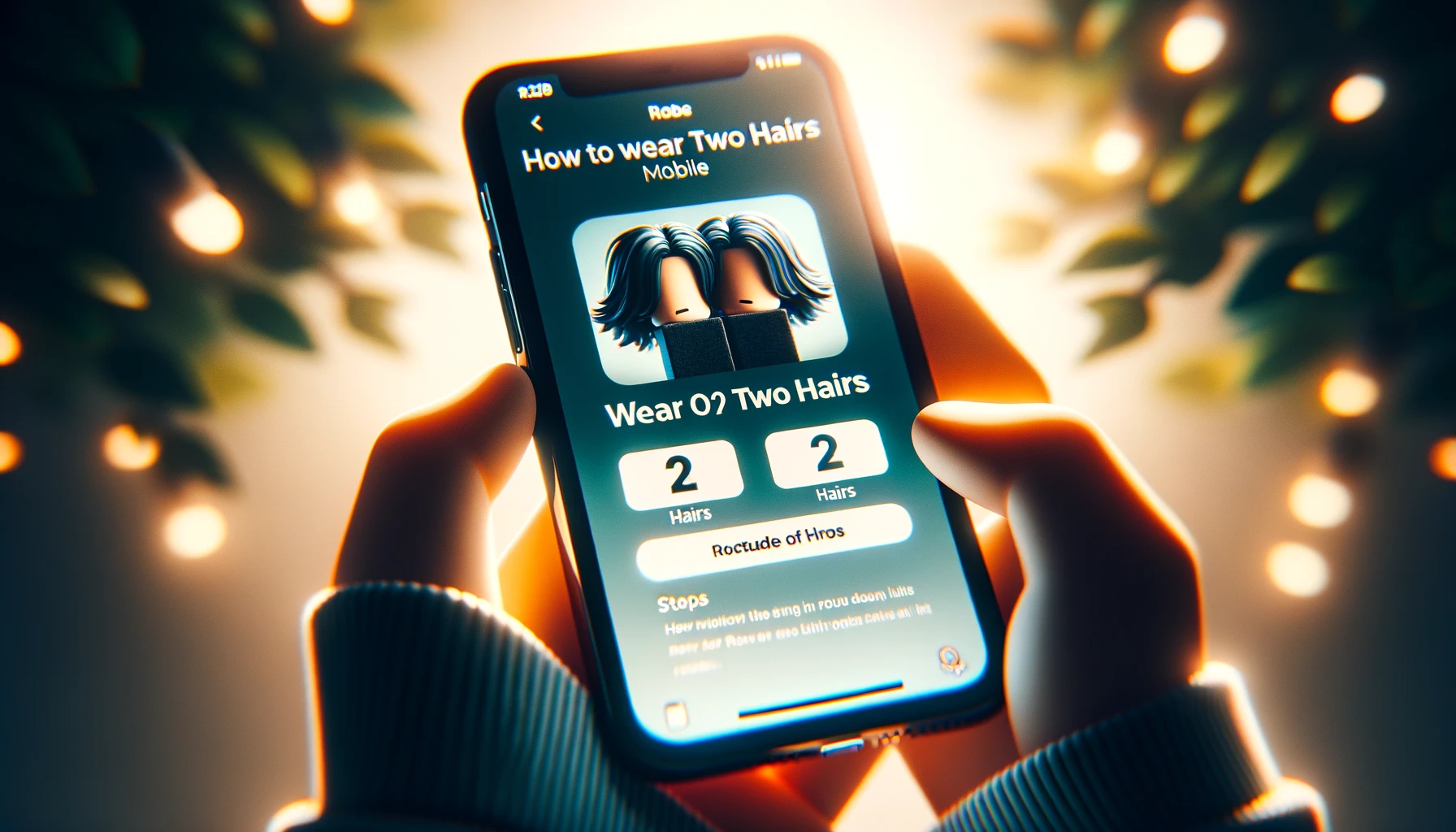 How to Wear Two Hairs on Roblox Mobile